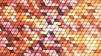 Broadcast Twinkling Cubic Hi-Tech Triangles, Brown Orange, Abstract, Loopable, HD