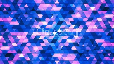 Broadcast Twinkling Polygon Hi-Tech Triangles, Blue Magenta, Abstract, Loopable, HD