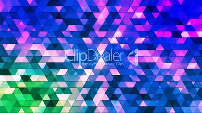 Broadcast Twinkling Polygon Hi-Tech Triangles, Blue Green, Abstract, Loopable, HD