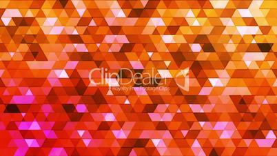 Broadcast Twinkling Polygon Hi-Tech Triangles, Red Orange, Abstract, Loopable, HD
