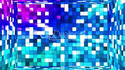 Broadcast Twinkling Hi-Tech Squares Room, Blue Magenta, Abstract, Loopable, HD