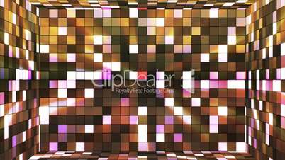 Broadcast Twinkling Hi-Tech Squares Room, Brown Yellow, Abstract, Loopable, HD