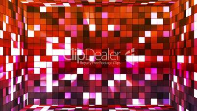 Broadcast Twinkling Hi-Tech Squares Room, Magenta Orange, Abstract, Loopable, HD