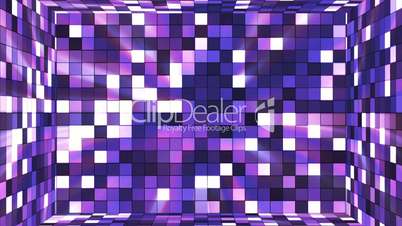 Broadcast Twinkling Hi-Tech Squares Room, Purple Violet, Abstract, Loopable, HD