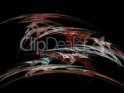 image of one Digital Fractal on Black Color