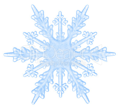 Beautiful blue snowflake isolated on a white background. Element for design