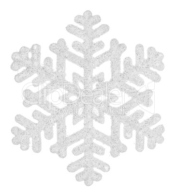 A beautiful white snowflake isolated on a white background. Element for design