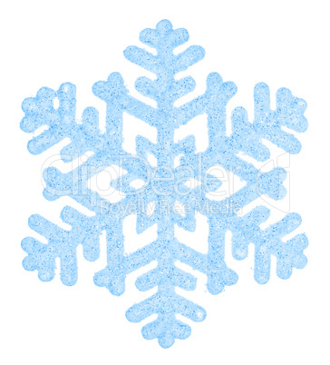 Beautiful blue snowflake isolated on a white background. Element for design