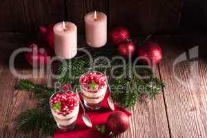 Pomegranate -Mascarpone dessert