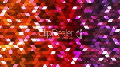 Broadcast Twinkling Squared Hi-Tech Triangles, Orange Purple, Abstract, Loopable, HD