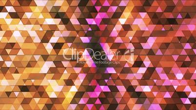 Broadcast Twinkling Polygon Hi-Tech Triangles, Orange Brown, Abstract, Loopable, HD
