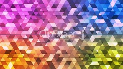 Broadcast Twinkling Polygon Hi-Tech Triangles, Multi Color, Abstract, Loopable, HD