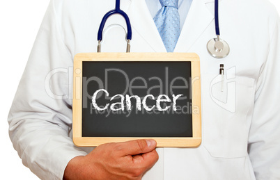 Cancer - Physician with chalkboard