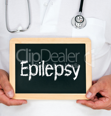 Epilepsy - Doctor with chalkboard