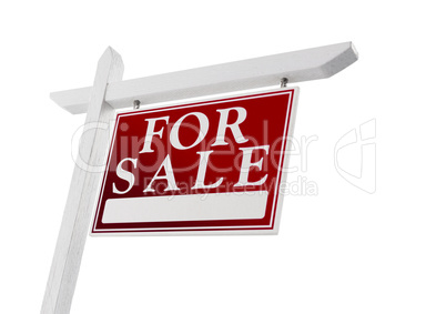 Home For Sale Real Estate Sign on White Home For Sale Real Estate Sign on White