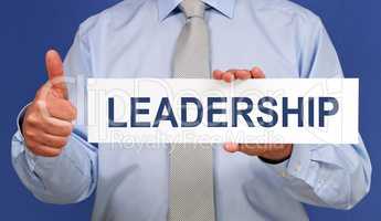 Leadership - Businessman with thumb up