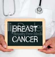 Breast Cancer - Doctor with chalkboard