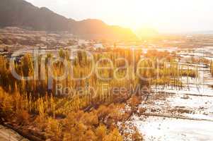 Indus River in sunrise