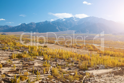 Leh village in northen India