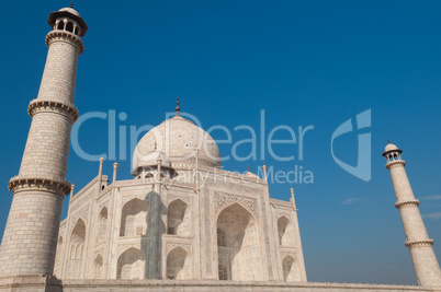Taj Mahal with blue sky
