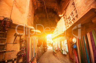 Jaisalmer fort shopping street