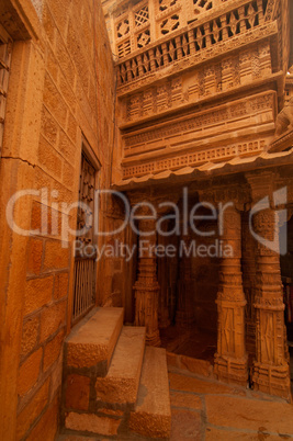 Carved walls of Jaisalmer Fort