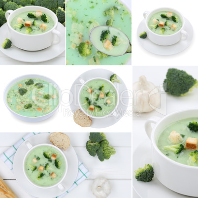 Collage Brokkolisuppe Brokkoli Suppe Broccolisuppe Broccoli in S