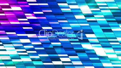 Twinkling Horizontal Slant Hi-Tech Small Bars, Blue Cyan Magenta, Abstract, Loopable, HD