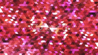 Broadcast Twinkling Polygon Hi-Tech Triangles, Red Magenta, Abstract, Loopable, HD