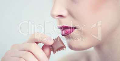 Lips and chocolate