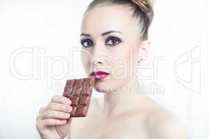Girl with chocolate