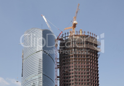 skyscraper develop on sky background