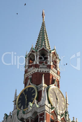 Kremlin tower on sky background