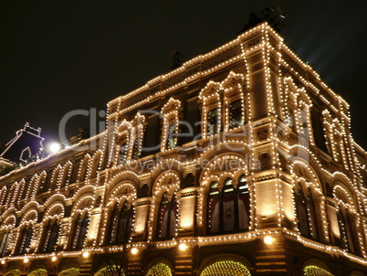 old building at night