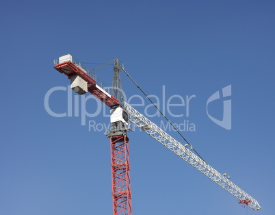 Crane Tower on Sky Background