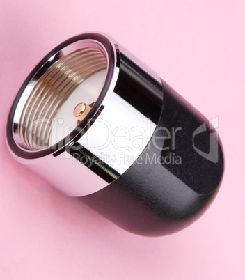 PL259 Connector on Pink Background