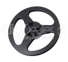 Plastic Black Tape Recorder Bobbin Isolated