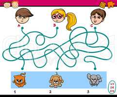 maze puzzle task for children