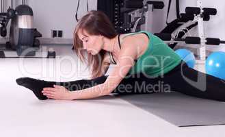 girl stretching fitness exercise