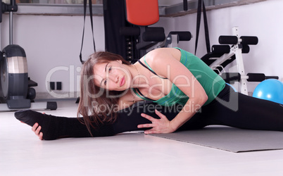 girl stretching fitness healthy lifestyle