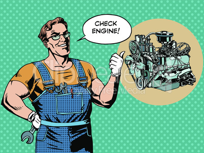 Fun mechanic check engine repair car