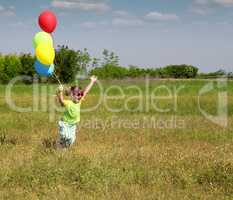 happy little girl running