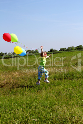 little girl running