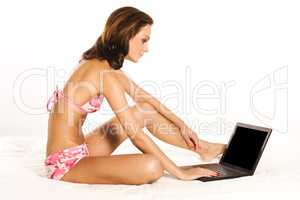 girl with a laptop