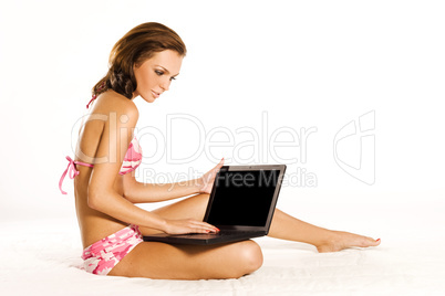 girl with a laptop