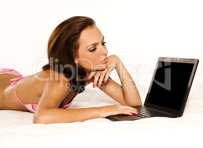 girl with laptop