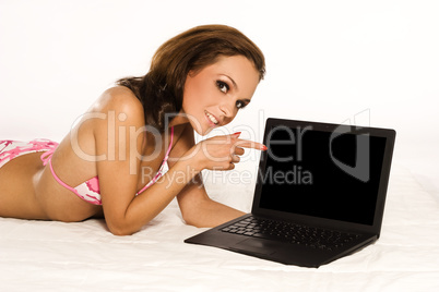 girl with laptop