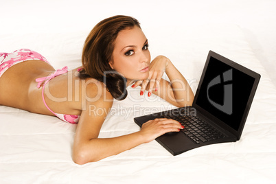 girl with laptop