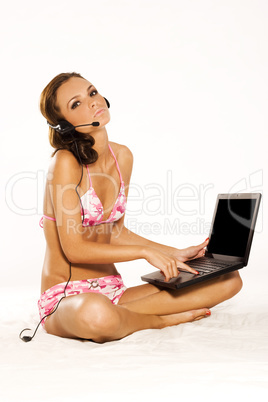 girl with laptop