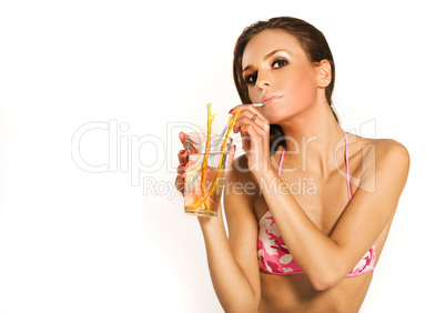 girl with drink